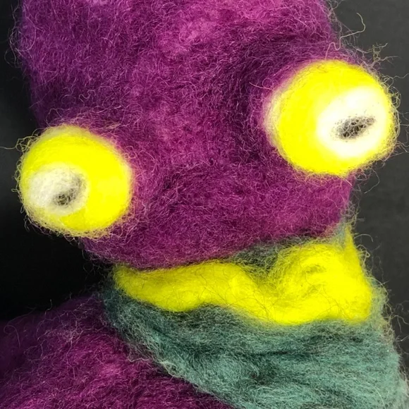 OOAK Hand-Felted purple octopus teacher art Waldorf fantasy ocean storytelling